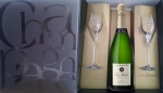 Champagne FAY Michel - coffret prestige Champagne cuvee spéciale + 2 flutes